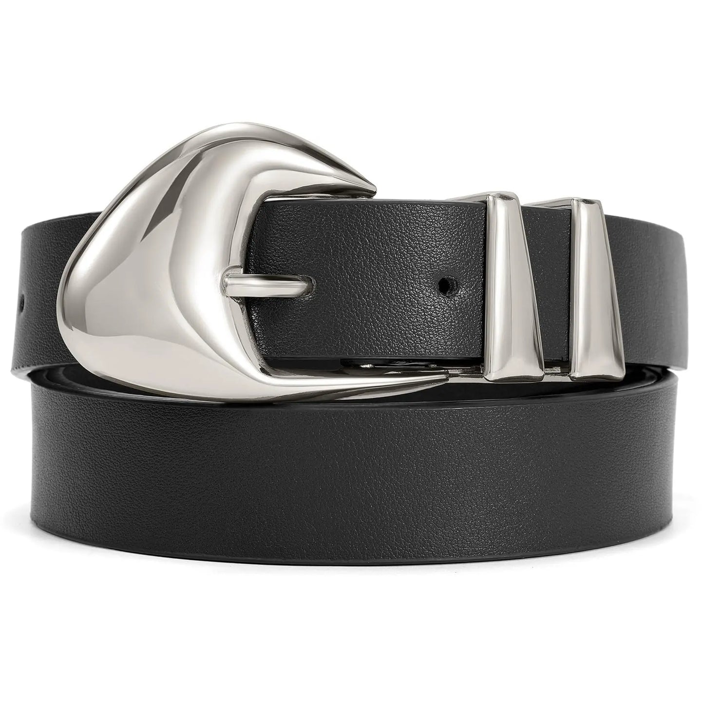 JASGOOD Women'S Leather Belts for Jeans Dress Pants Black Brown Belts for Women Ladies Waist Belts with Gold Buckle