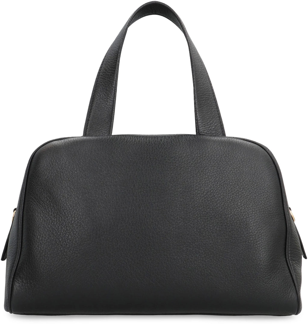 LARGE LEATHER BOSTON BAG
