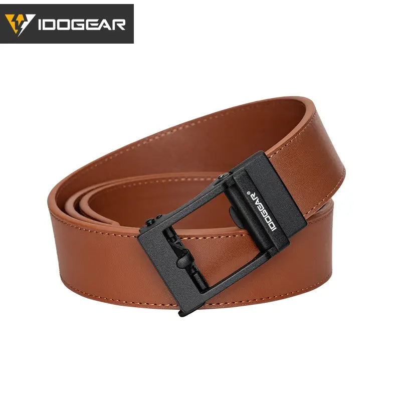 IDOGEAR 1.5" Genuine Leather Belt Men'S EDC Belts Leather Dress CCW Belt 3435
