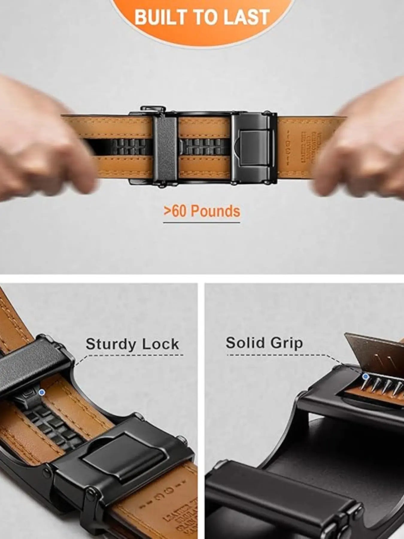 Mens Belt Leather Ratchet Belt - Customizable Fit, Effortless Style (35Mm) Belts Men Leather Buckle Belt