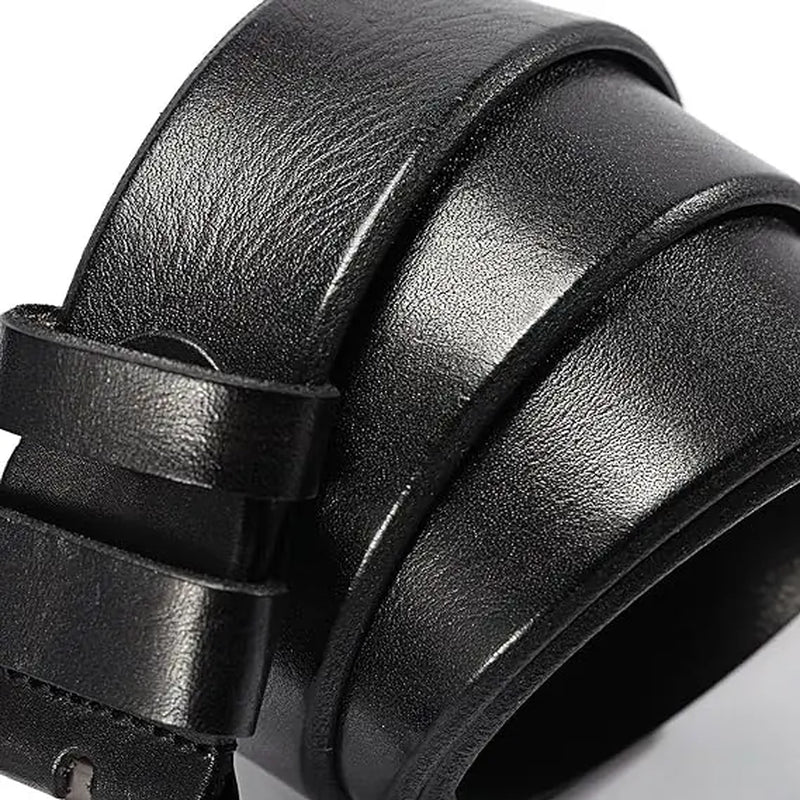 Leather Belts, Fashionable Trendy Versatile Waistbands for Jeans, Italian Cow Leather Belts, Anti-Scratch Buckle, 100% Full Grain Leather, Black Leather Belts, Brown Leather Belts