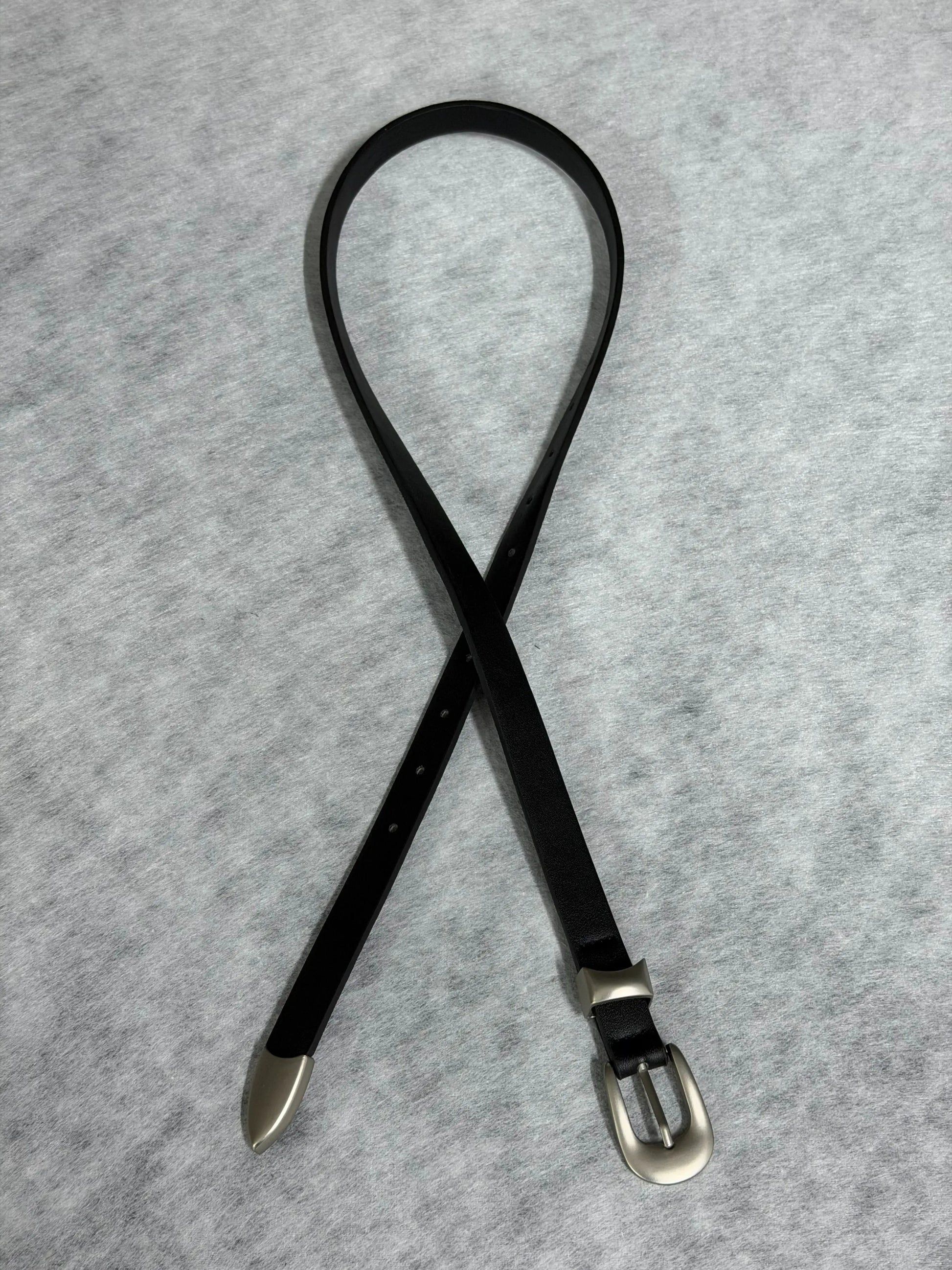 Narrow Buckle Belt Fashion Trendy Unique Simple Design Waistband Unisex Gift, Stylish Leather Strap for Men Women, Perfect Accessory Adjustable Belts Skinny Belts