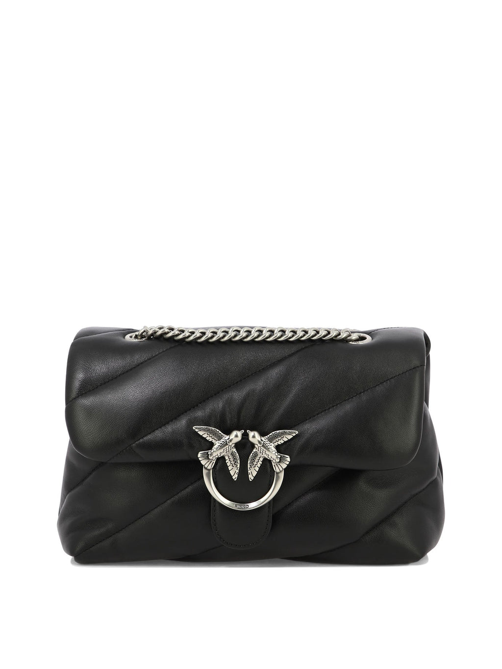 BLACK LEATHER CROSSBODY BAG