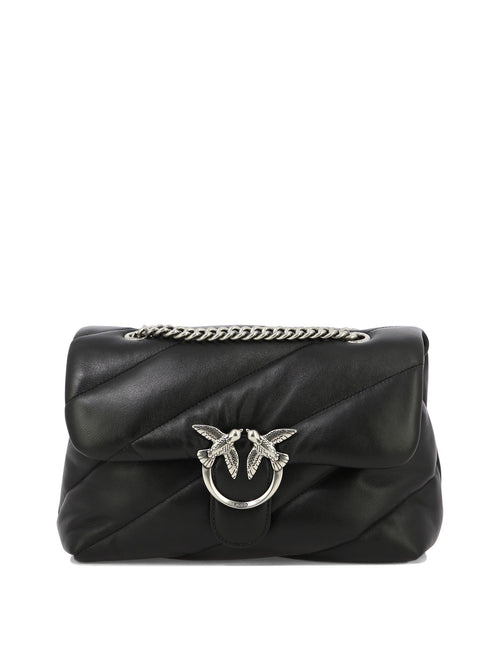 BLACK LEATHER CROSSBODY BAG