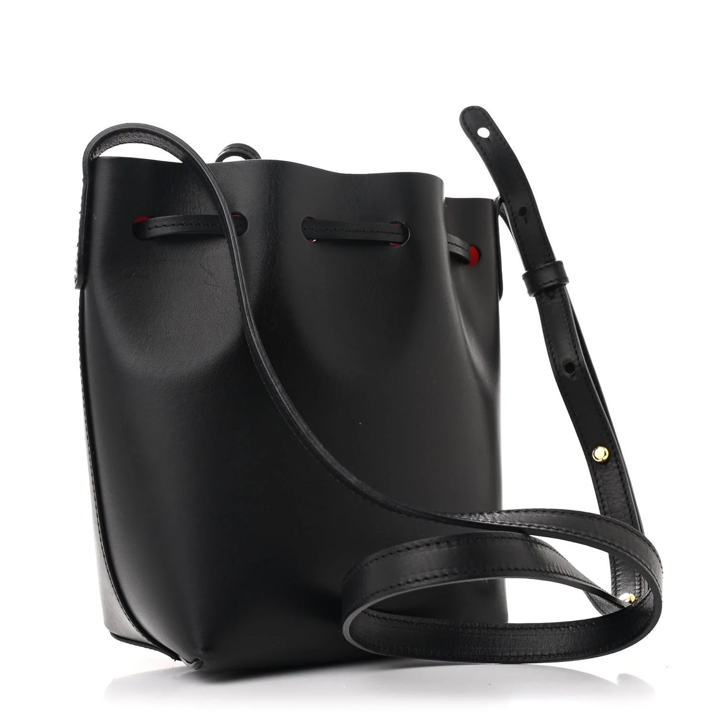 Calfskin Mini Mini Bucket Bag Black Flamma