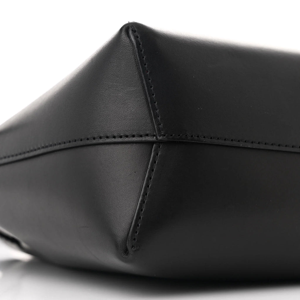 Calfskin Mini Mini Bucket Bag Black Flamma