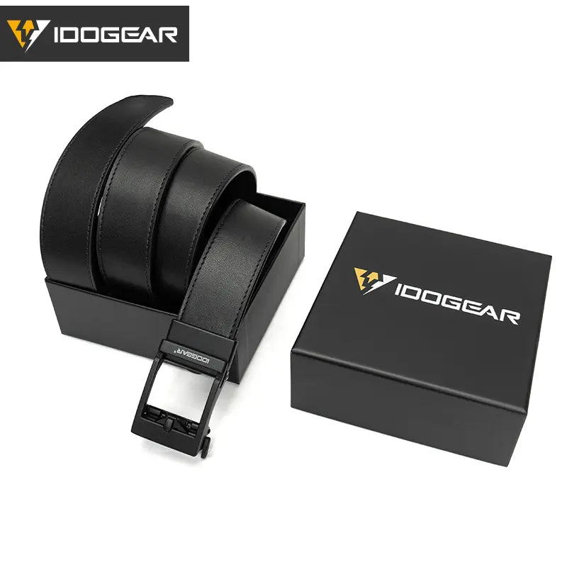 IDOGEAR 1.5" Genuine Leather Belt Men'S EDC Belts Leather Dress CCW Belt 3435