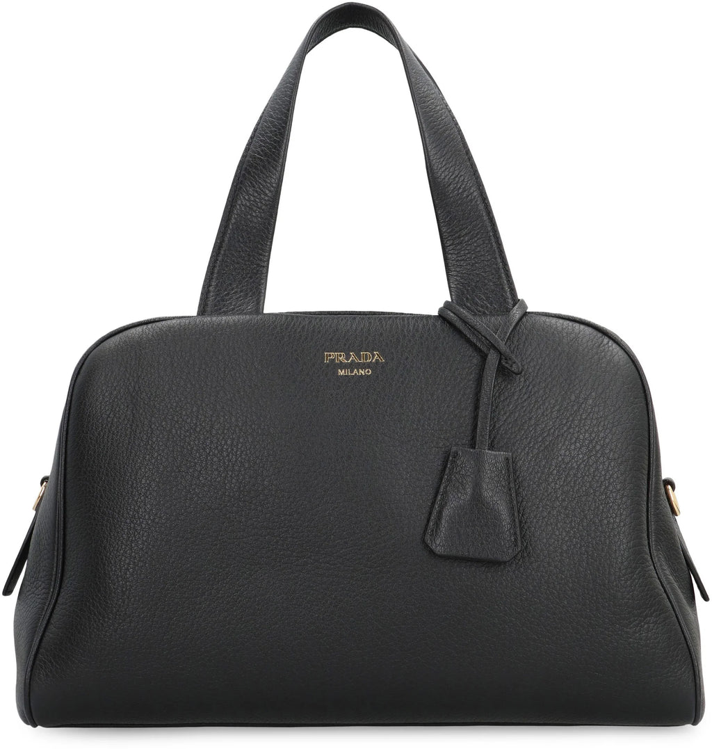 LARGE LEATHER BOSTON BAG