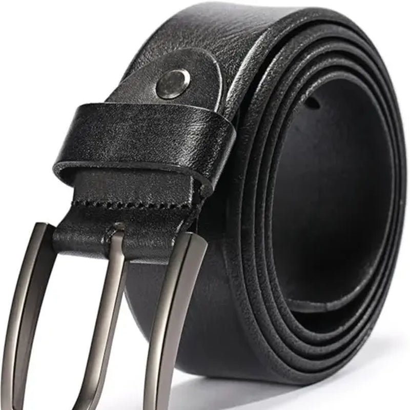 Leather Belts, Fashionable Trendy Versatile Waistbands for Jeans, Italian Cow Leather Belts, Anti-Scratch Buckle, 100% Full Grain Leather, Black Leather Belts, Brown Leather Belts