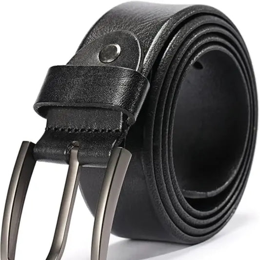 Leather Belts, Fashionable Trendy Versatile Waistbands for Jeans, Italian Cow Leather Belts, Anti-Scratch Buckle, 100% Full Grain Leather, Black Leather Belts, Brown Leather Belts