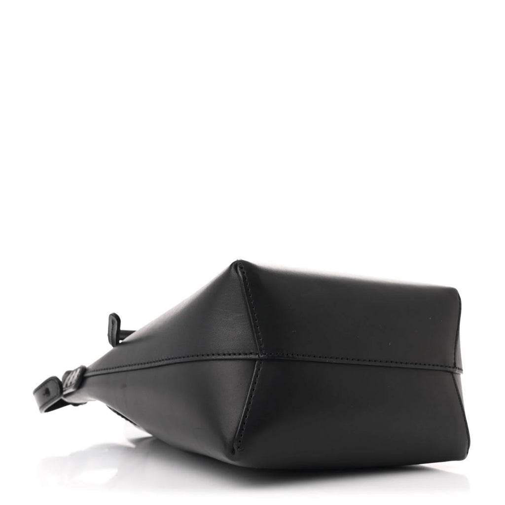 Calfskin Mini Mini Bucket Bag Black Flamma