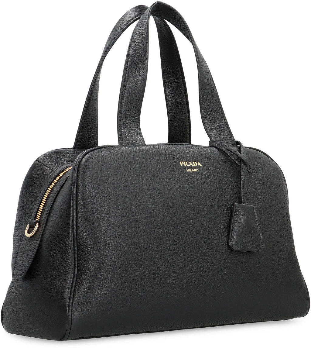 LARGE LEATHER BOSTON BAG