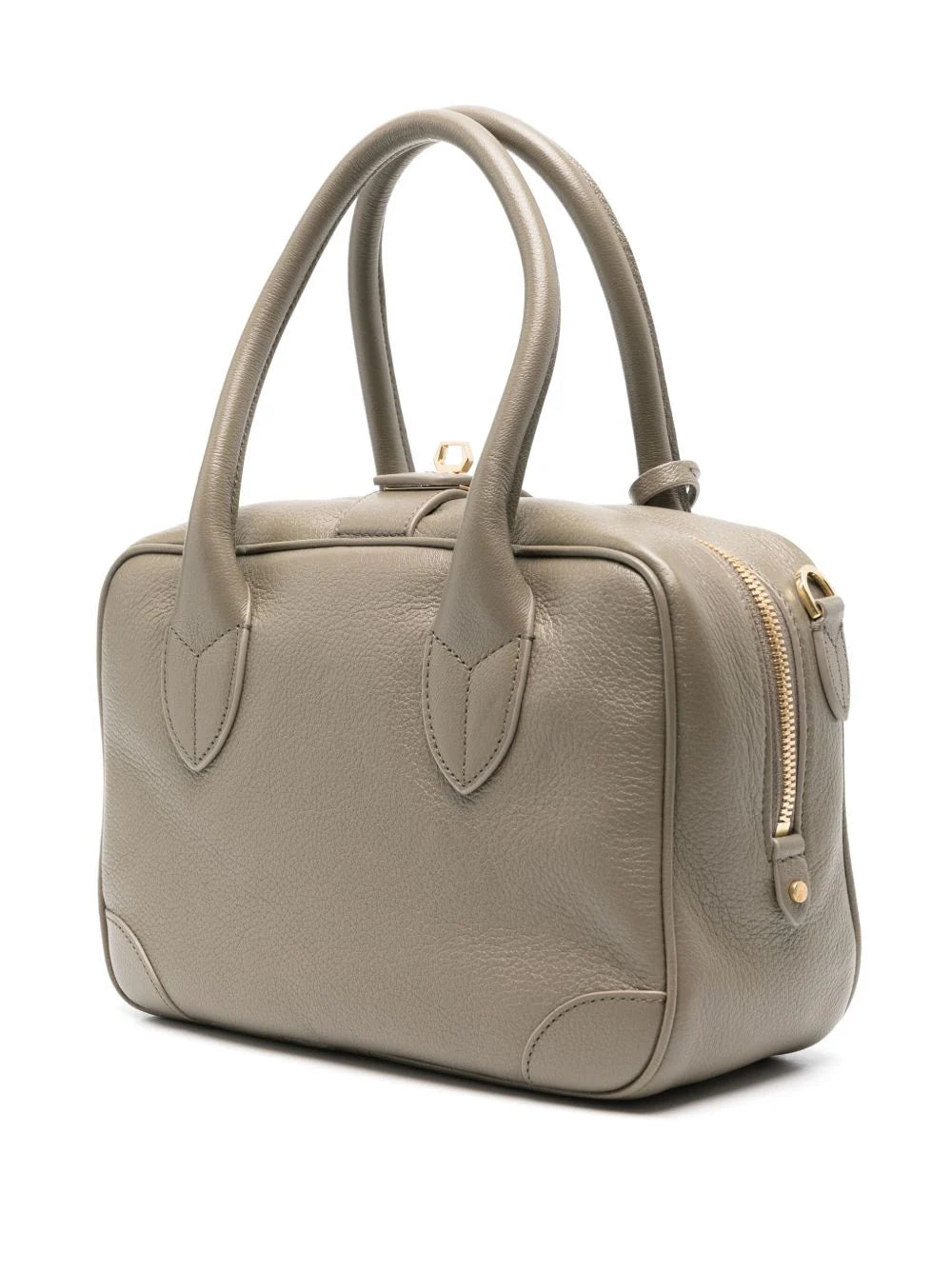 LEATHER TOTE BAG with ZIP CLOSURE