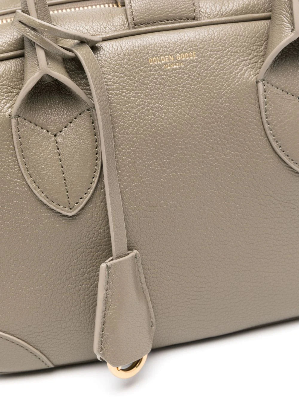 LEATHER TOTE BAG with ZIP CLOSURE