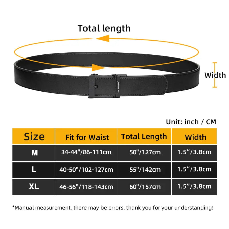 IDOGEAR 1.5" Genuine Leather Belt Men'S EDC Belts Leather Dress CCW Belt 3435