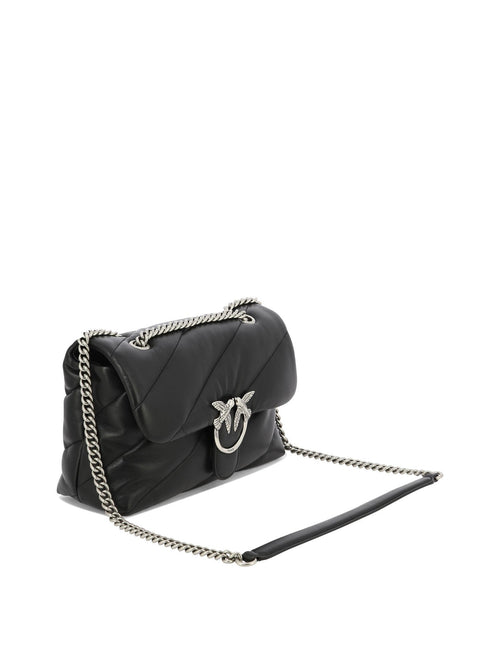 BLACK LEATHER CROSSBODY BAG