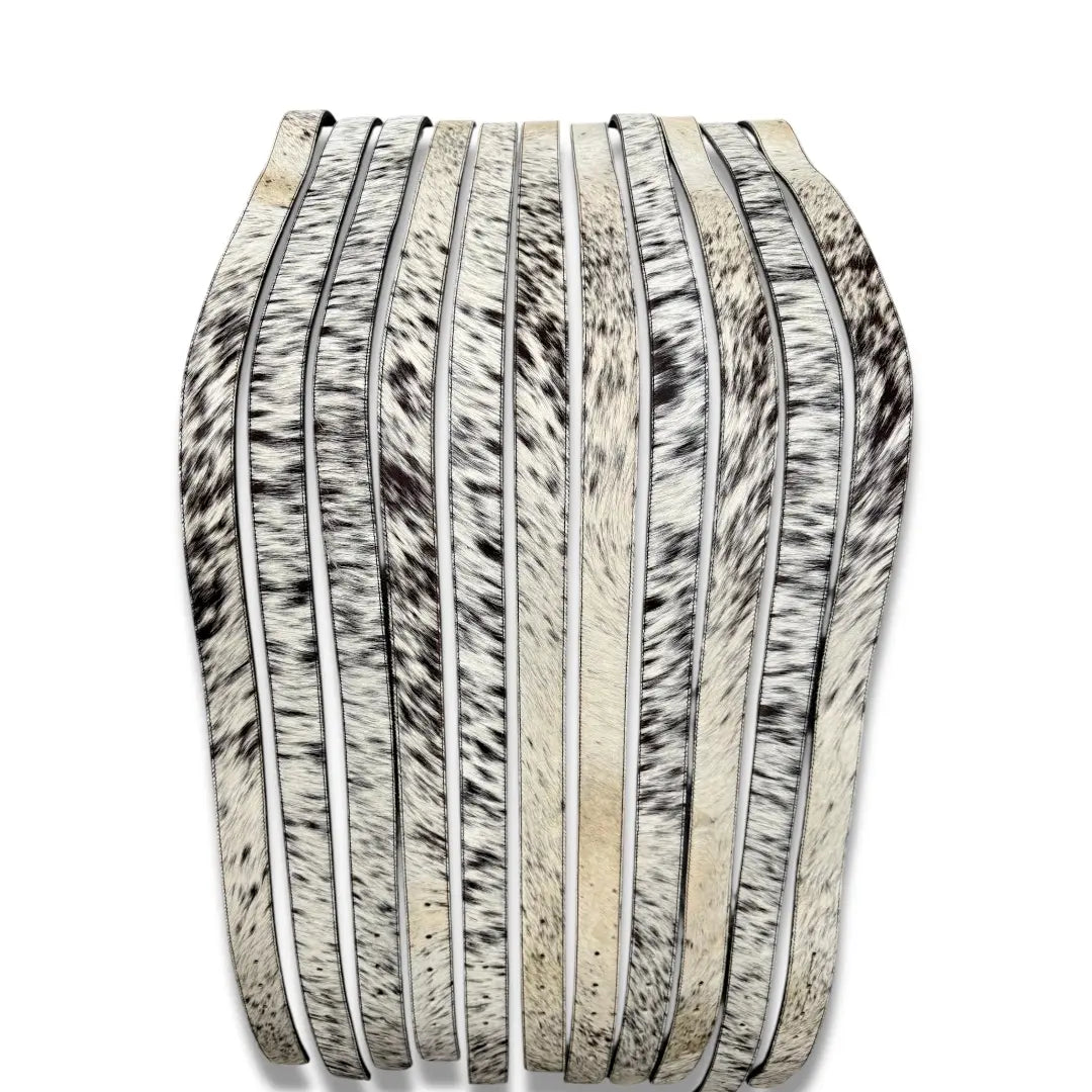 COWHIDE LEATHER BELTS for Men Women Genuine Cowhide Belts Real Hair-On Leather Belt for Cowboys Cowgirls Western Buckle Natural Print