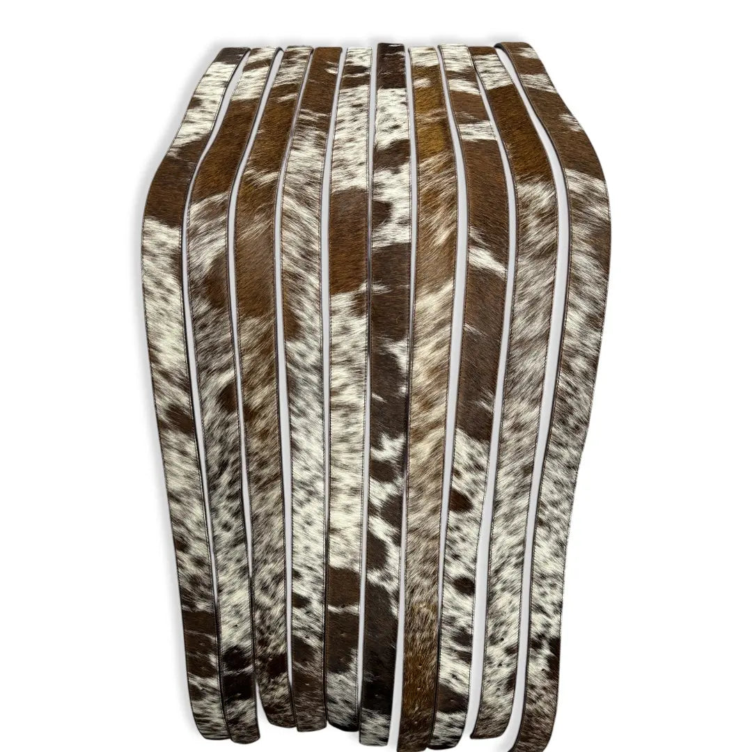 COWHIDE LEATHER BELTS for Men Women Genuine Cowhide Belts Real Hair-On Leather Belt for Cowboys Cowgirls Western Buckle Natural Print