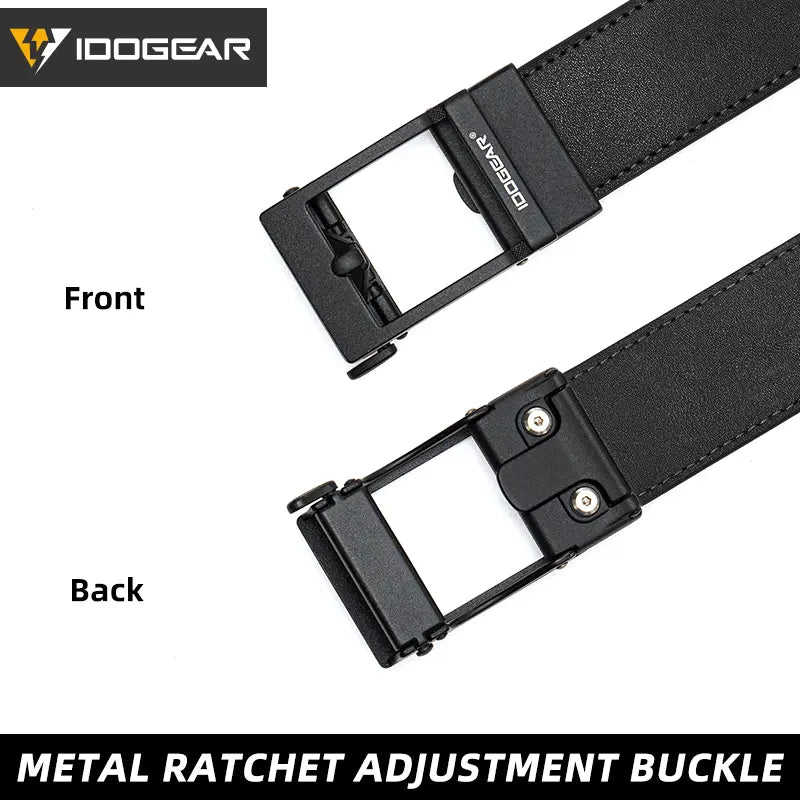 IDOGEAR 1.5" Genuine Leather Belt Men'S EDC Belts Leather Dress CCW Belt 3435