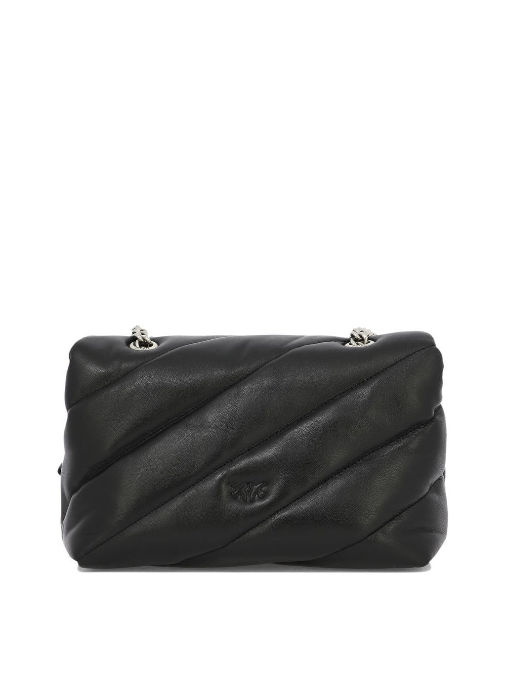 BLACK LEATHER CROSSBODY BAG