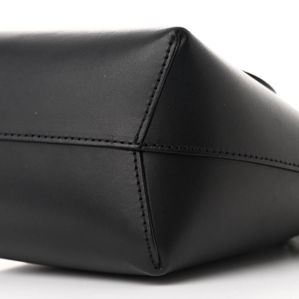 Calfskin Mini Mini Bucket Bag Black Flamma