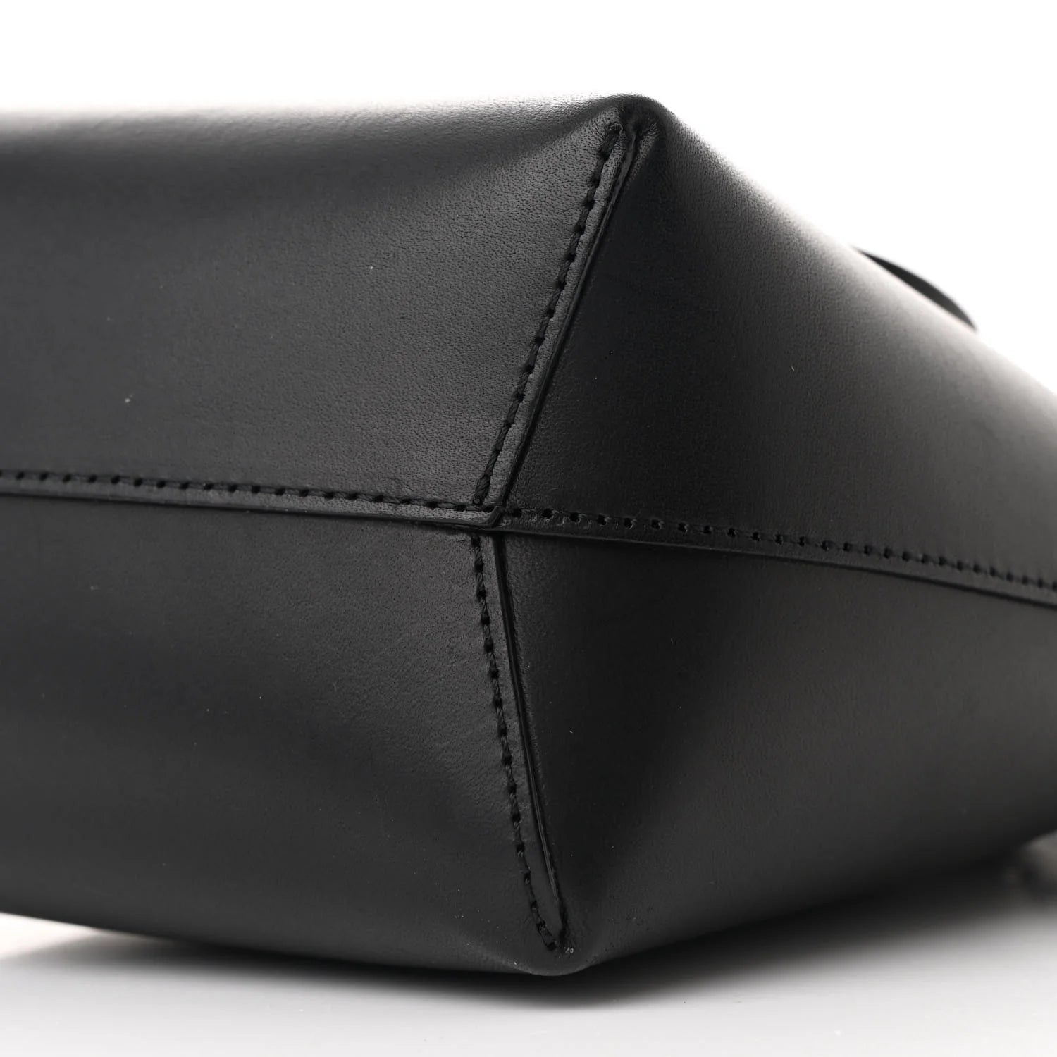 Calfskin Mini Mini Bucket Bag Black Flamma