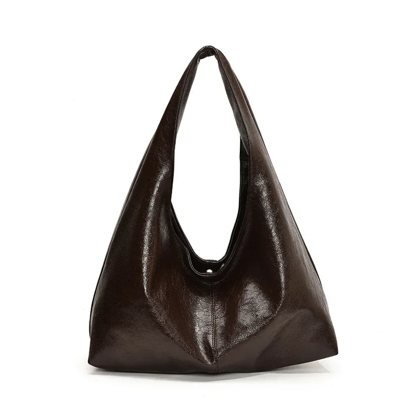 Designer Large PU Leather Hobo Underarm Bags Lady Fashion Shoulder Party Bag for Women New Trend Y2K Casual Handbags and Purses