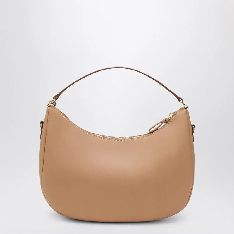 LIGHT BROWN LEATHER SHOULDER BAG